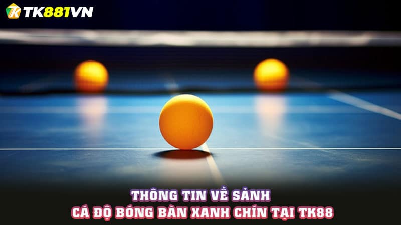 Thông tin về sảnh cá độ bóng bàn xanh chín tại TK88